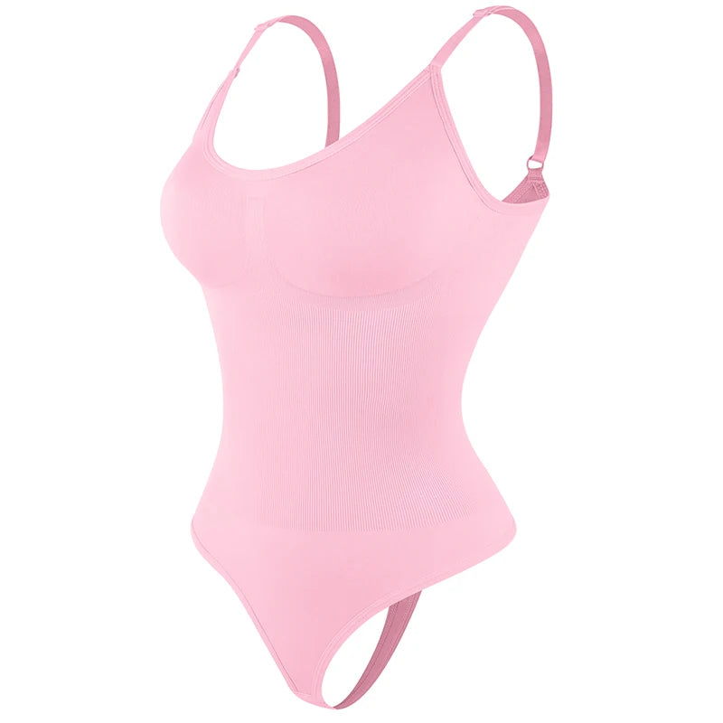 shapewear bodysuits in Pink colour on white background 